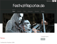 Tablet Screenshot of festival-reporter.de